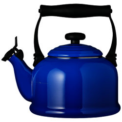 Le Creuset Traditional Stovetop Whistling Kettle, Marseille Blue